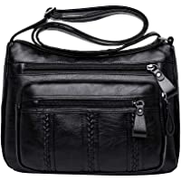 Los mejores  - Dapei Bolso Mensajero Retro Bolso de Hombro multifunción Bolso Bandolera Negro para Viajes- Compras- Fiestas- Bailes…